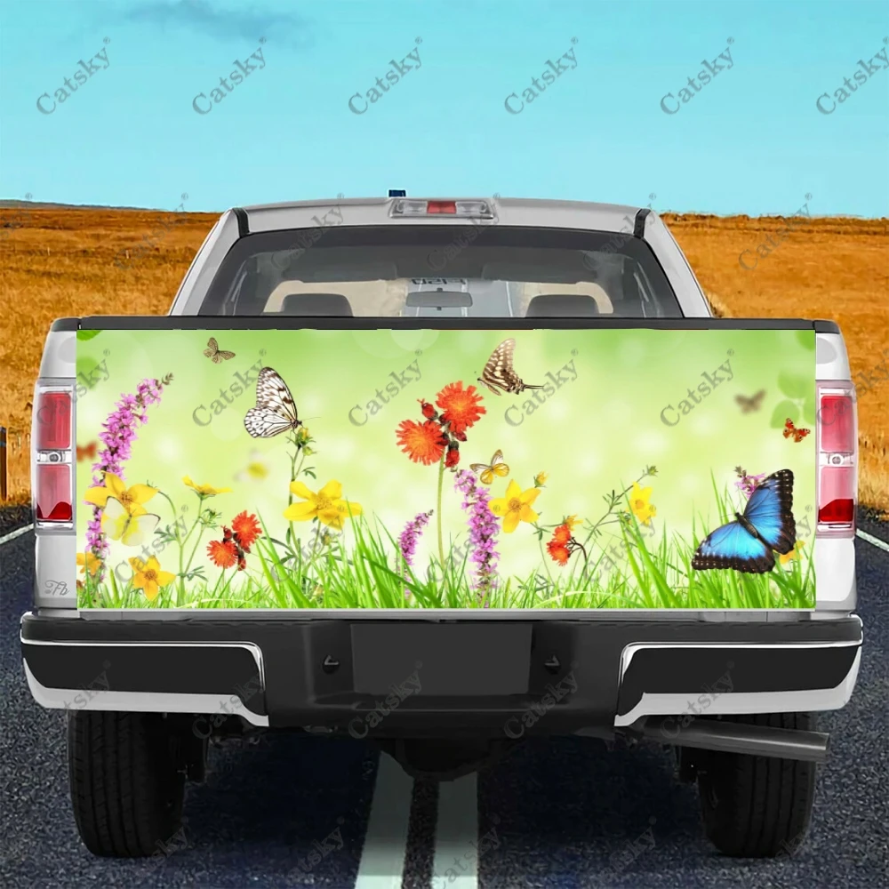 Наклейка для защиты хвоста автомобиля от травы-бабочки, Защитная наклейка на багажник, наклейка на весь кузов автомобиля, автомобильное украшение для внедорожника, универсальный пикап