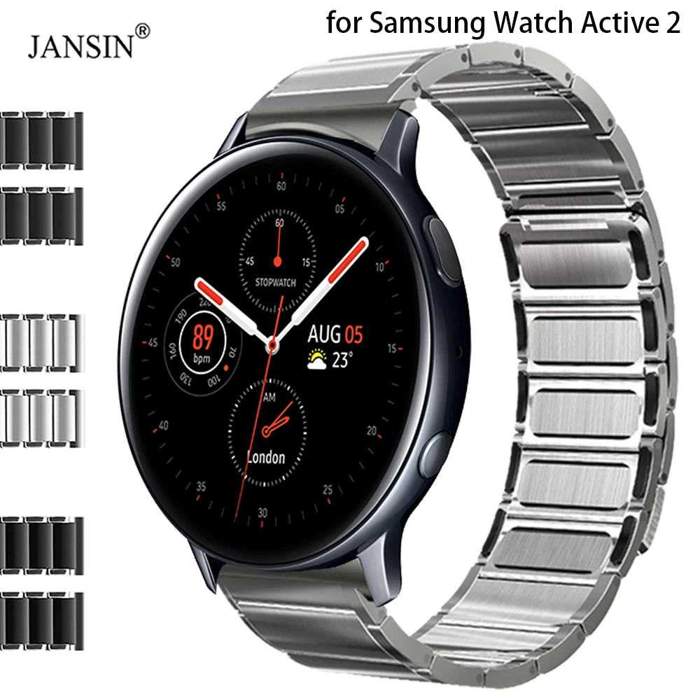 Магнитный Ремешок Из нержавеющей Стали Для Samsung Galaxy Watch Active 2 40 мм 44 мм Спортивный Металлический Ремешок Для Samsung Active 2 Luxury Band