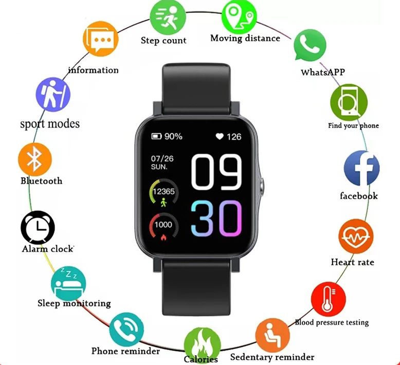 Для Apple Huawei Xiaomi Smartwatch GTS2, спортивный трекер, монитор сердечного ритма, фитнес-браслет, смарт-часы для мужчин и женщин