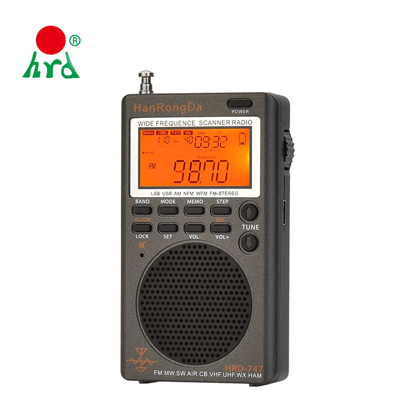 Мини-цифровой радиоприемник All Band Mini Digital AM FM SW SSB AIR Pocket Portable Radio Receiver