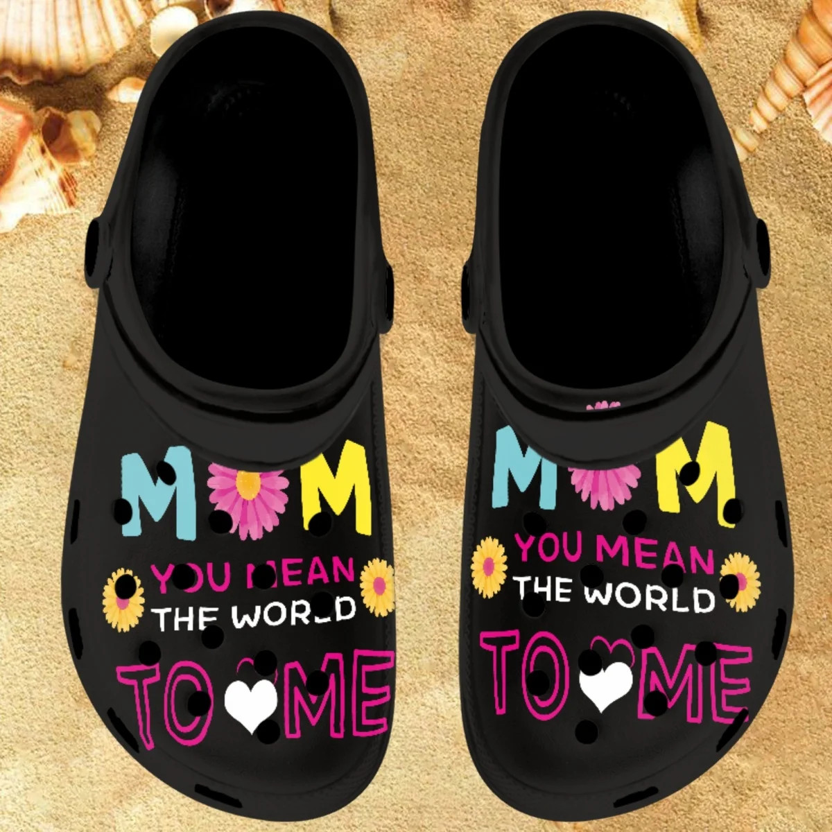 Индивидуальные черные тапочки для взрослых, пляжные развлечения, водные горки, плоские противоскользящие сандалии для отдыха, подарки ко Дню матери
