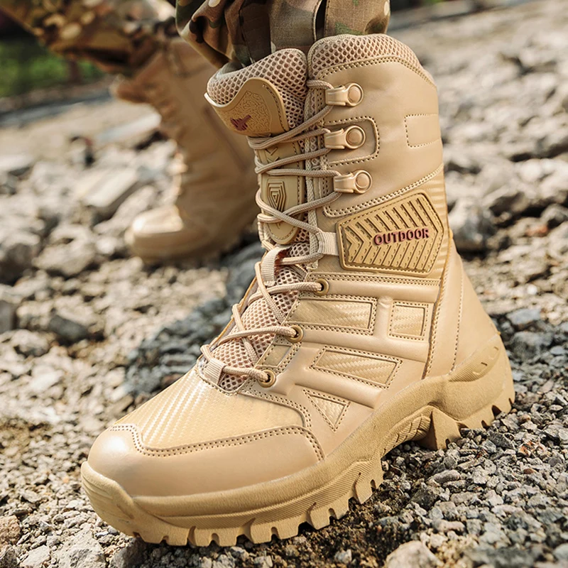 Тактические ботинки для мужчин, военные ботинки, мужские уличные боевые ботинки, мужские армейские ботинки, мужская рабочая защитная обувь, противоскользящие мотоциклетные ботинки