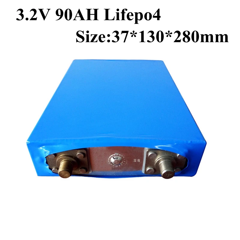 Большая емкость 90Ah Lifepo4 3,2v Cell Big Battery Не 100ah Солнечная Батарея Lifepo4 Блок питания Литиевые Батареи для электромобилей