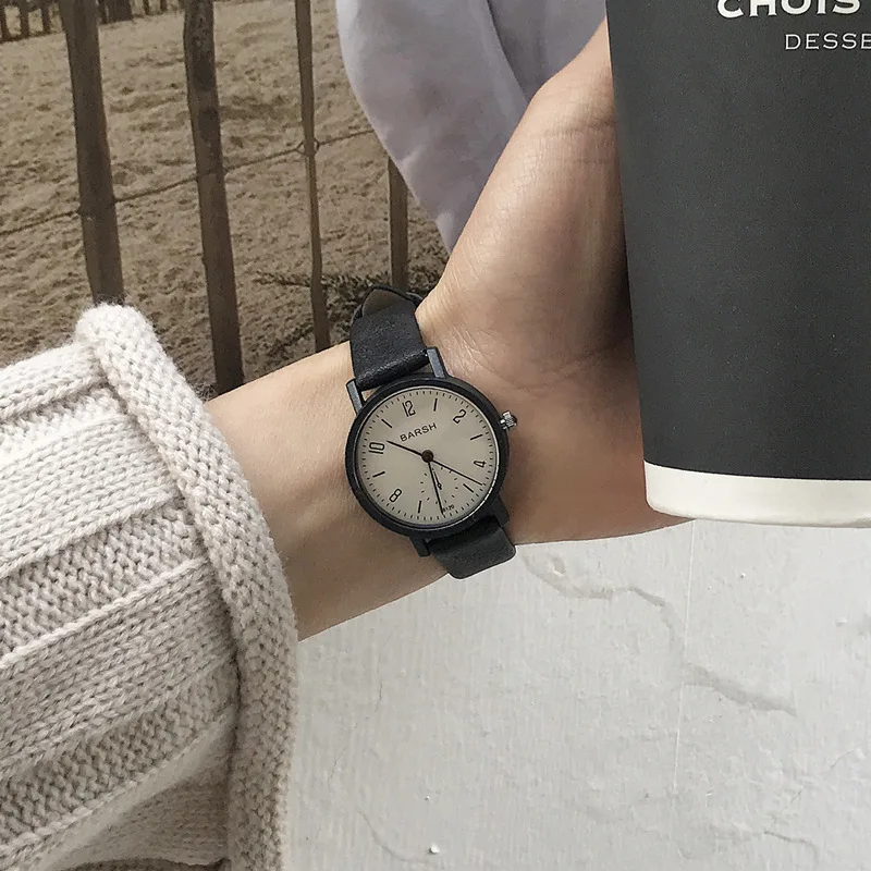 Женские часы Модный бренд винтажные кожаные кварцевые часы женские простые женские часы повседневные женские наручные часы Montre Feminino