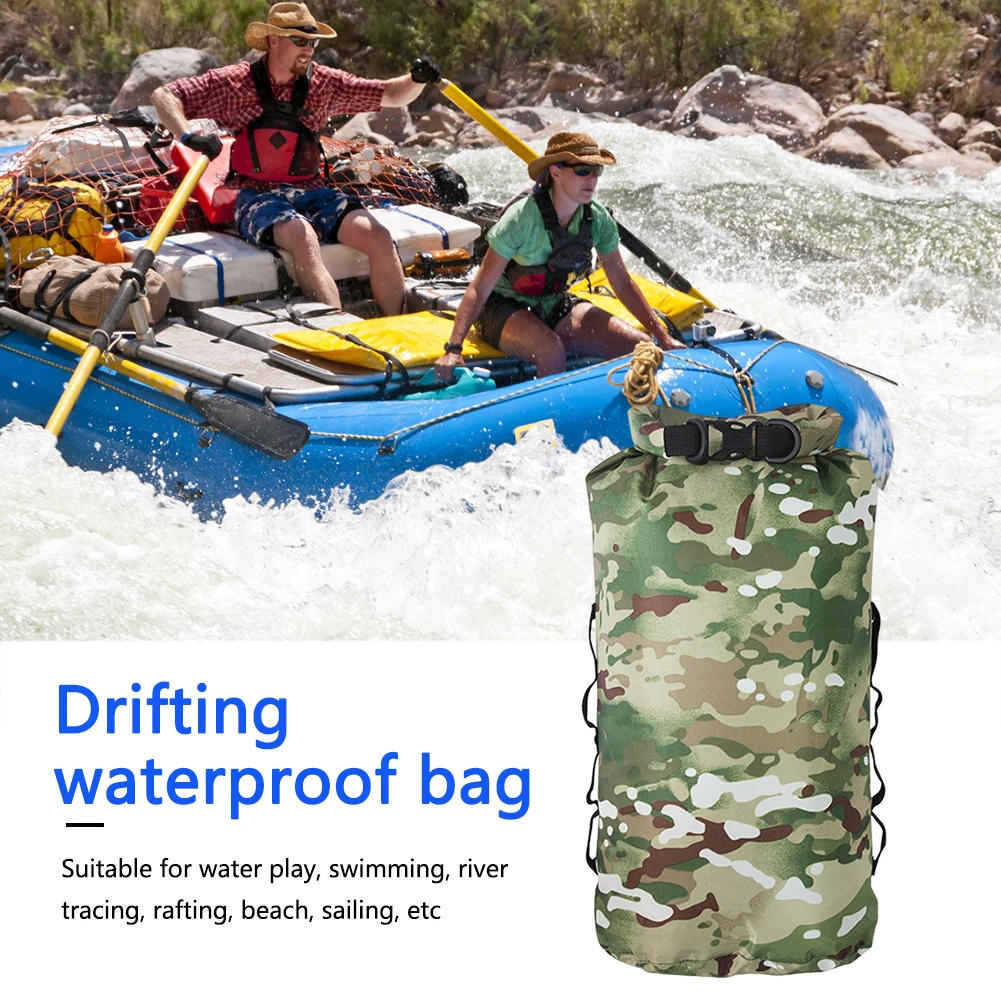 Вода плавающая сумка камуфляж дрейфующих рафтинг сумки Оксфорд на лодке надувной рюкзак с регулируемые пряжки для открытый кемпинг