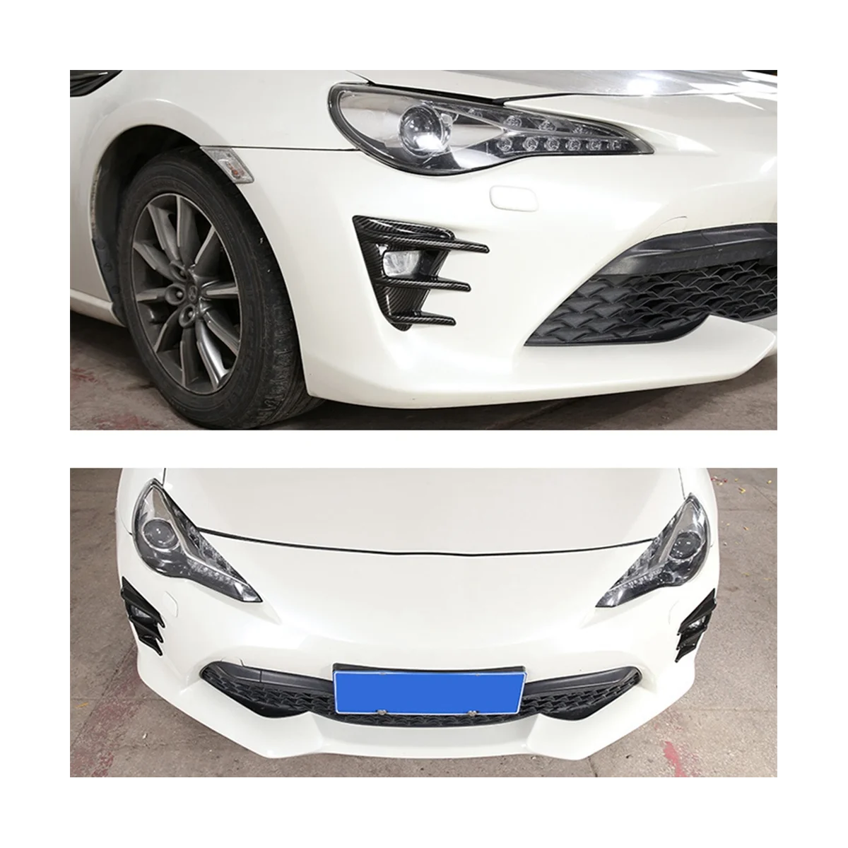 Черная крышка противотуманных фар переднего бампера, рамка противотуманных фар, решетка противотуманных фар для Toyota GT86 2017-2019