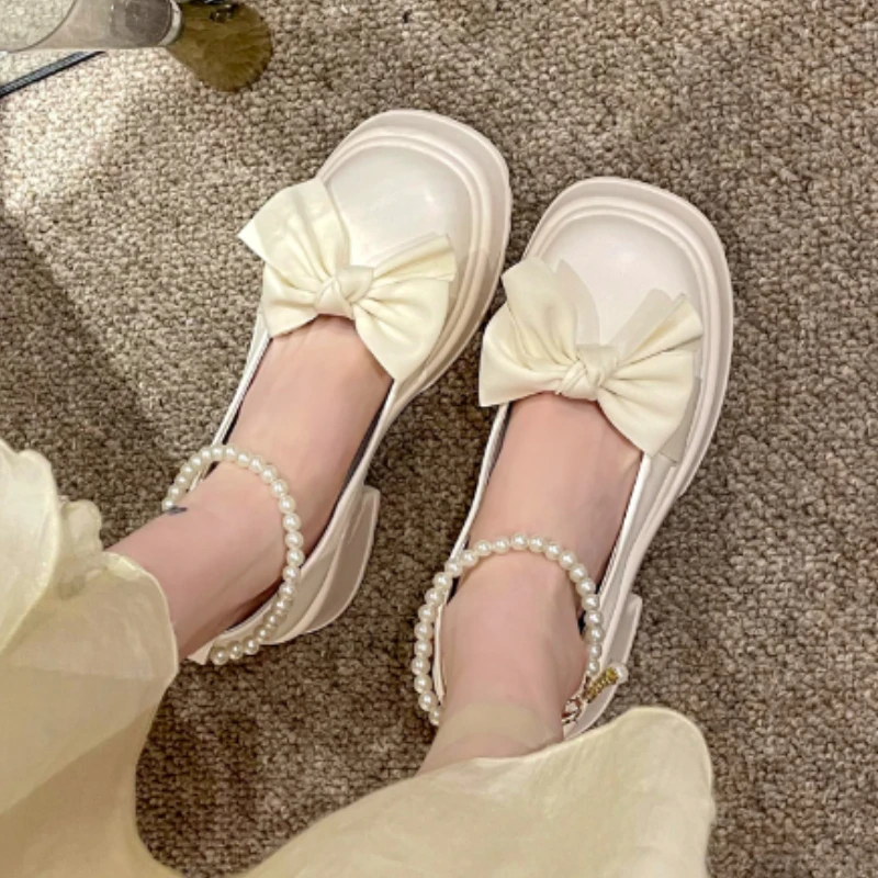 Женская обувь на платформе и высоком каблуке 2023 года, новые женские туфли в стиле Лолиты, модные туфли-лодочки с круглым носком, Женская обувь Мэри Джейн в японском стиле