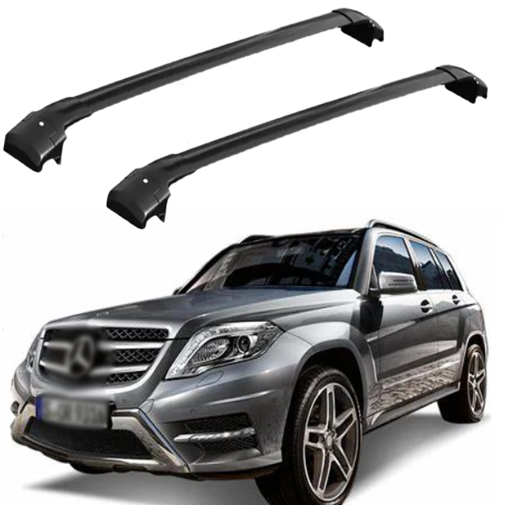 Подходит для Mercedes Benz X204 2020-2023 Рейлинги багажника на крышу, несущие перекладины, алюминиевые черные 2шт