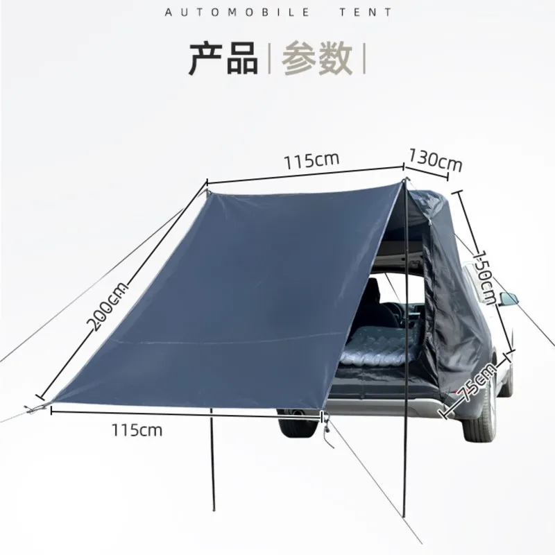 Тент с выдвижной задней крышей, самостоятельный тур, автомобильный навес для кемпинга на открытом воздухе, автомобильная боковая палатка для кемпинга