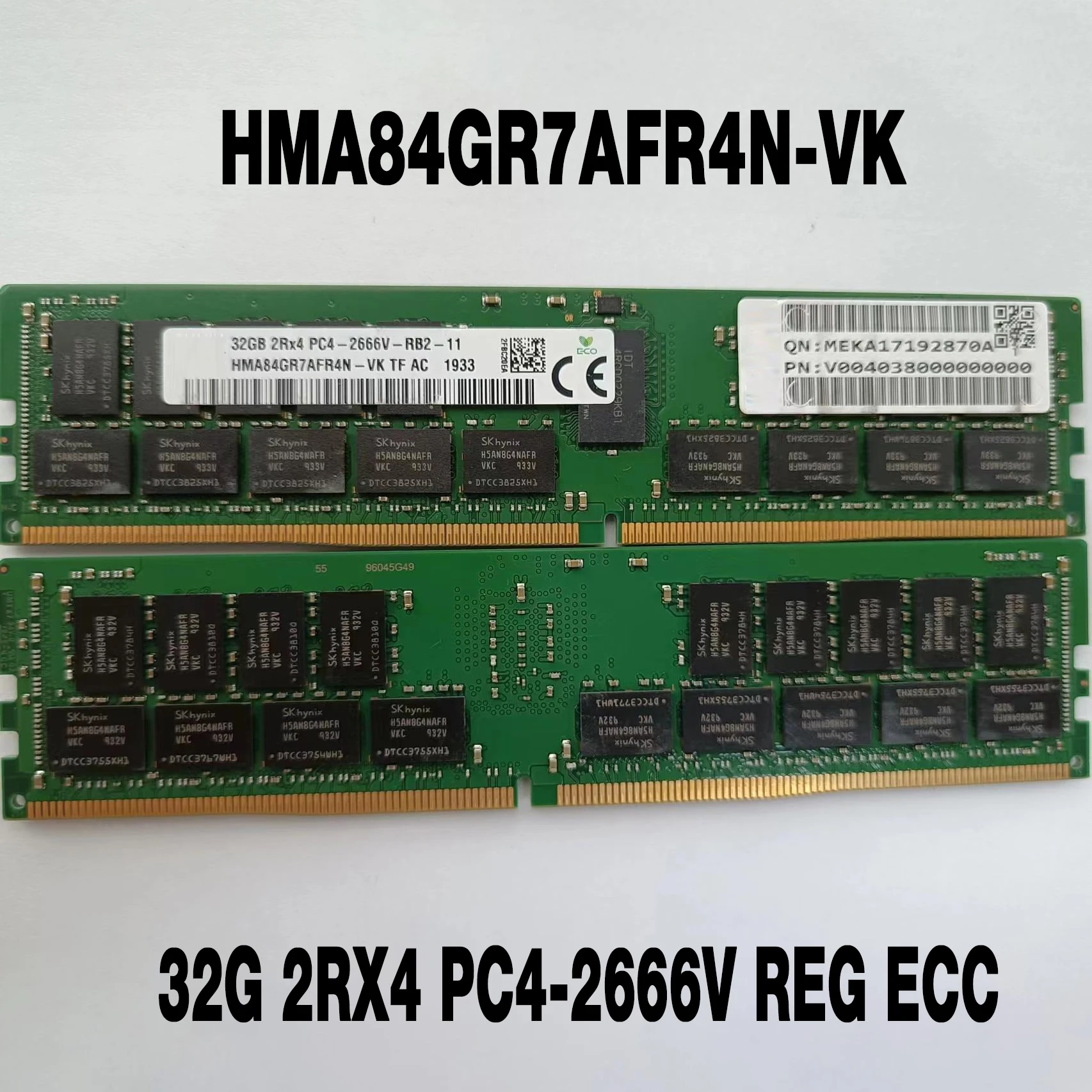 1ШТ HMA84GR7AFR4N-VK 32G 2RX4 PC4-2666V REG ECC Для Серверной памяти SKhynix
