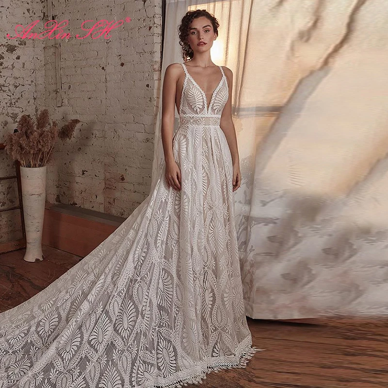 AnXin SH винтажное белое цветочное кружево с V-образным вырезом, без рукавов, ручной работы, свадебное платье а-силуэта с открытой спиной, старинное свадебное платье, маленькое белое платье