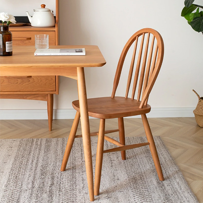 Современные стулья для кухни, обеденные стулья из натурального массива дерева, компьютерный стул с креативной спинкой, устойчивая несущая мебель для дома