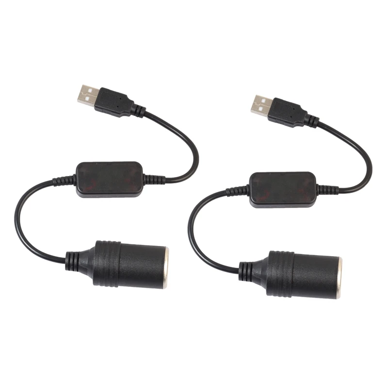 2X USB от 5 В до 12 В Гнездо автомобильного прикуривателя Кабель-адаптер преобразователя питания