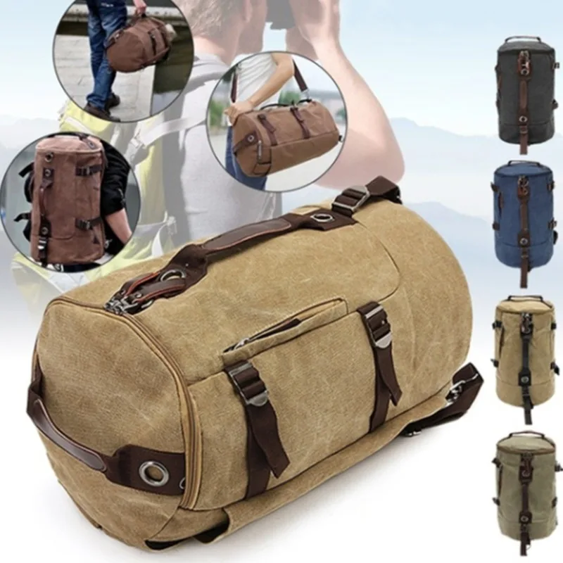 LKEEP Мужская дорожная сумка большой емкости, альпинистский рюкзак, мужские сумки, холщовый рюкзак-ведро