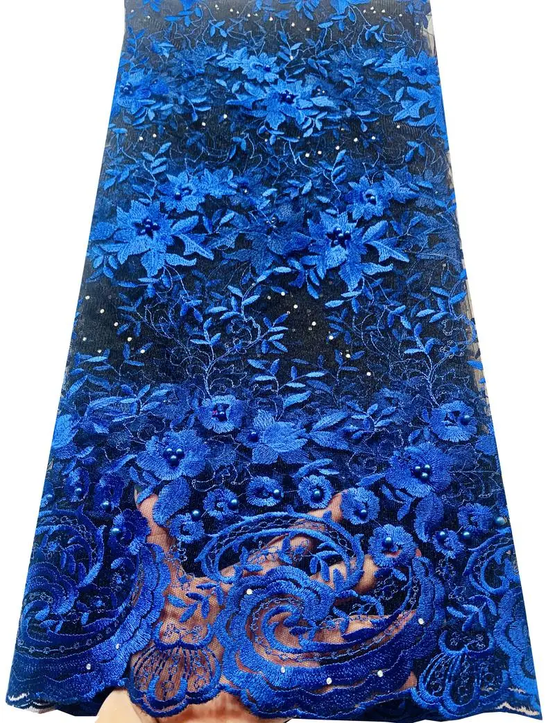 Африканская кружевная ткань Вышивка Сетка Тюль Кружево С камнями Высококачественная Африканская Французская сетчатая кружевная ткань для пошива платья ALL3753