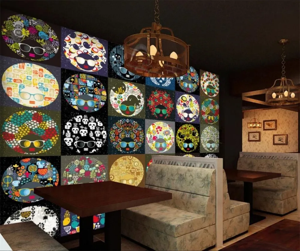 обои на заказ beibehang 3d фотообои индивидуальность хит цвет поп девушка гостиная ресторан кафе обои papel de parede