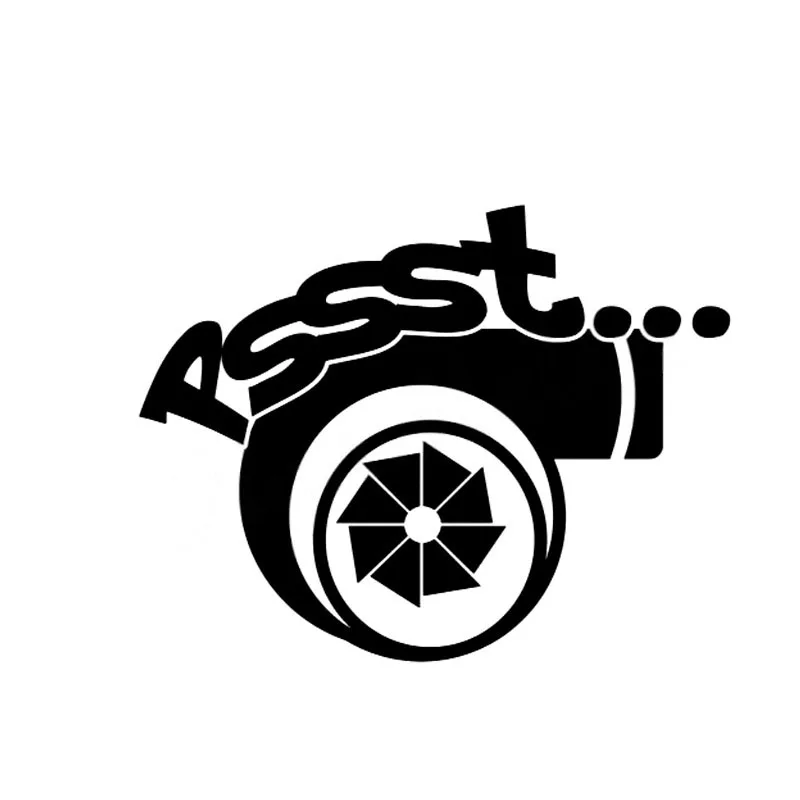 Виниловая наклейка Pssst Turbo 17,8 см * 13,6 см для гонок, предохранительный клапан, мусоропровод, забавная уникальная наклейка на автомобиль