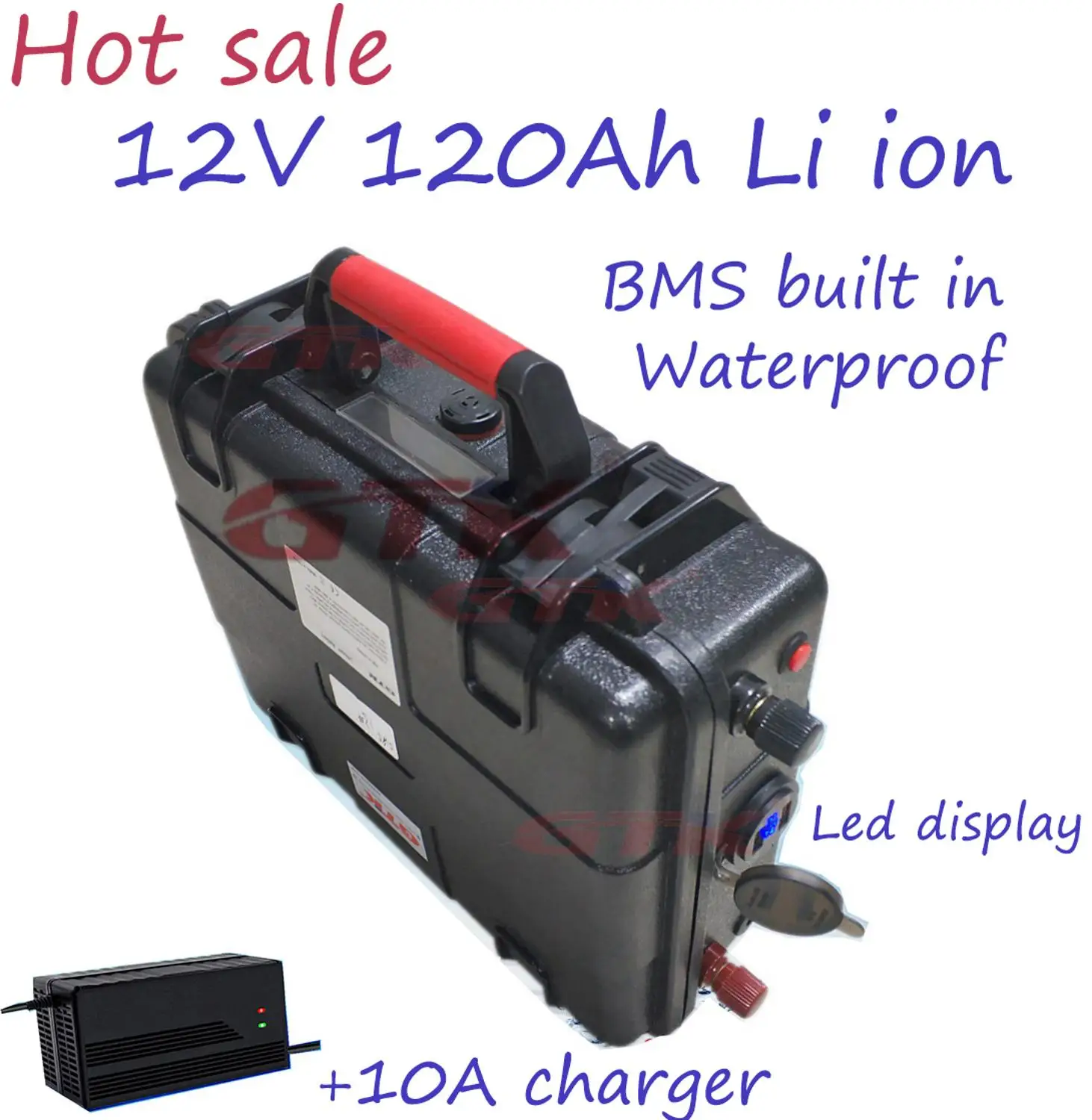 Блок литиевых батарей 12V 120AH истинной емкости блок литиевых батарей 120AH с зарядным устройством 10A лодочный мотор, солнечный, светодиодный, RV, Троллинговый Мотор