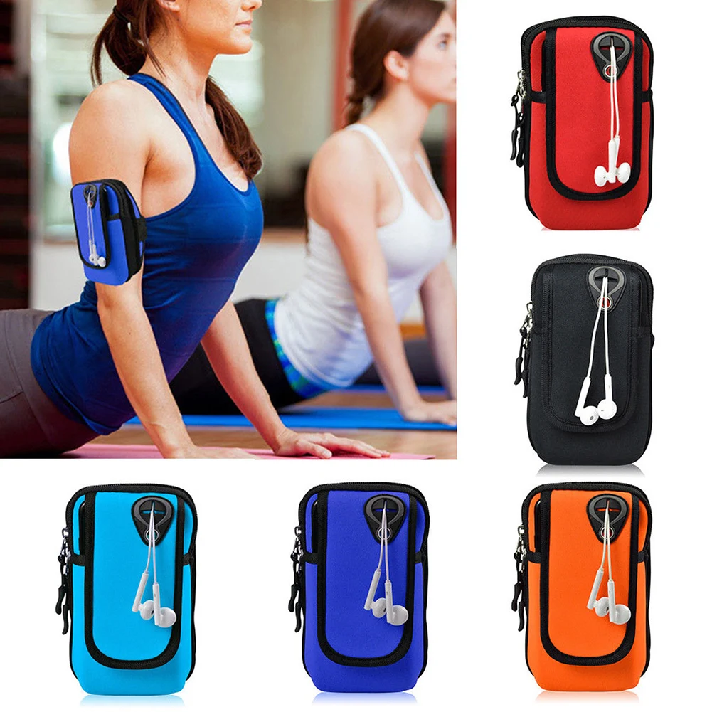Универсальный чехол для спортивной повязки для бега, сумка на молнии для смартфона iPhone Android Samsung Galaxy под дюйм